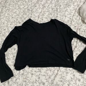 Black long sleeve crop top from PINK